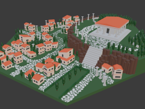 rome city lowpoly 3D Model