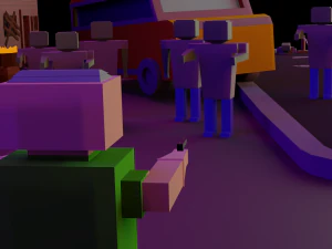 zombie shootout lowpoly 3D Model