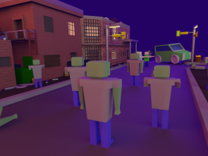 zombie shootout lowpoly 3D-Modell