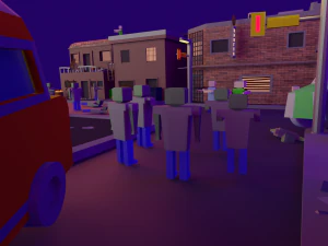 zombie shootout lowpoly 3D Model