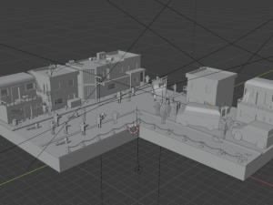 zombie shootout lowpoly 3D-Modell