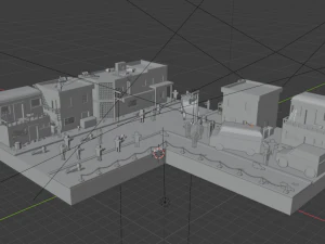 zombie shootout lowpoly 3D Model
