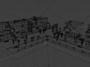 zombie shootout lowpoly 3D Model
