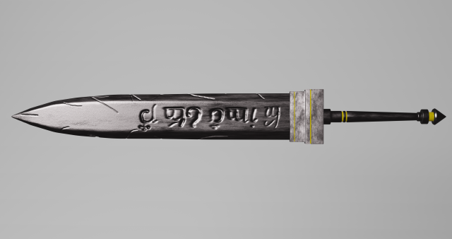 medieval sword Model 3D .c4d .max .obj .3ds .fbx .stl .blend 
