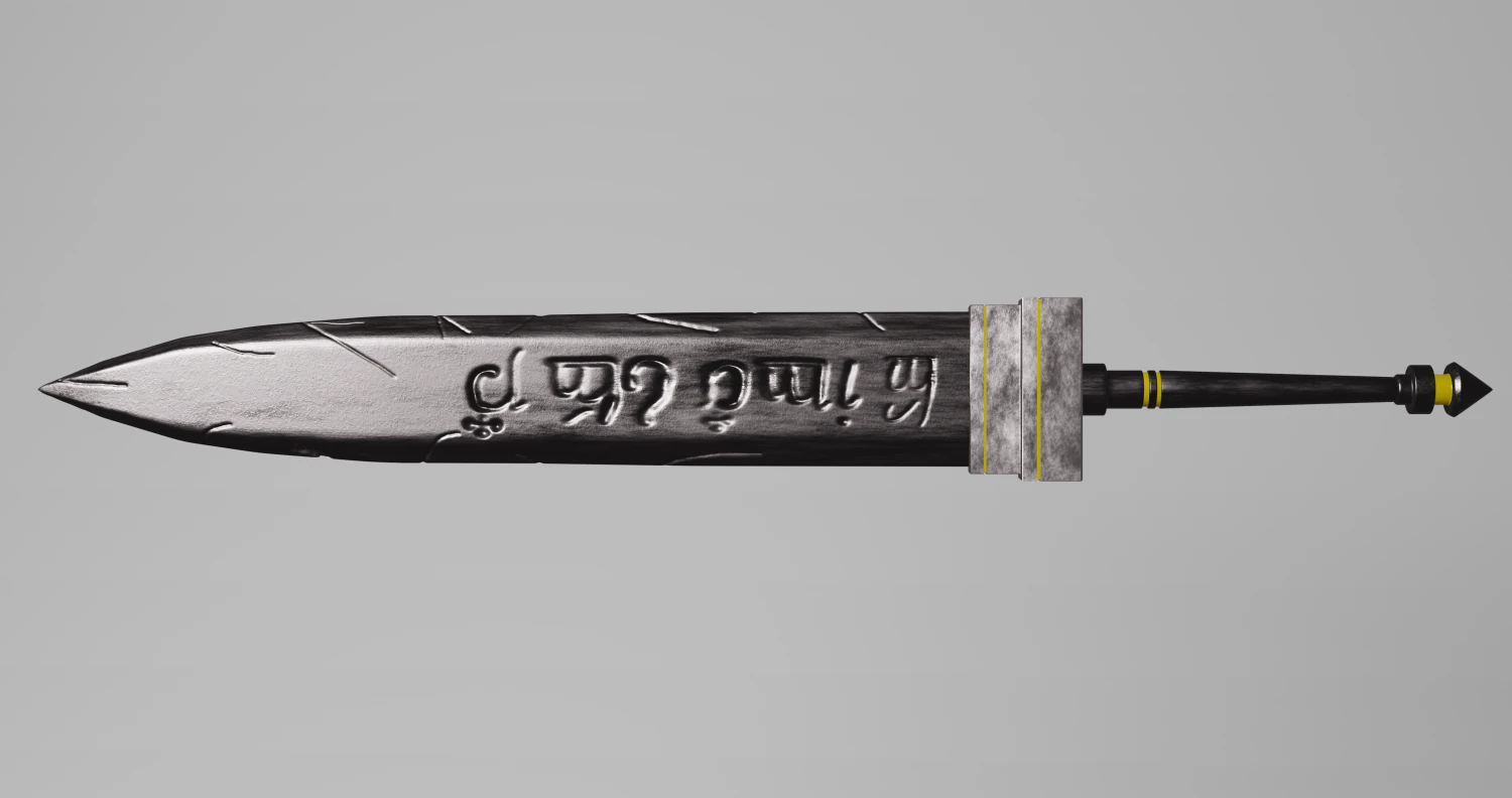 medieval sword 3D Model .c4d .max .obj .3ds .fbx .stl .blend 