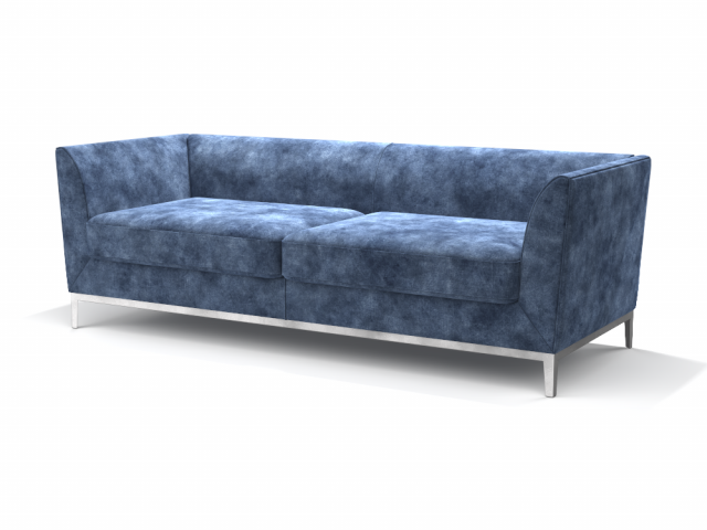 blue velvet sofa Modelo 3D .c4d .max .obj .3ds .fbx .stl .blend 