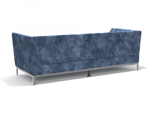 blue velvet sofa Modelo 3D