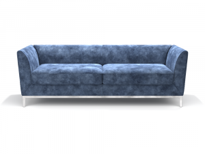 blue velvet sofa Modelo 3D
