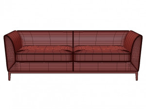 blue velvet sofa Modelo 3D