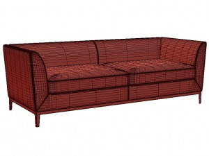 blue velvet sofa Modelo 3D
