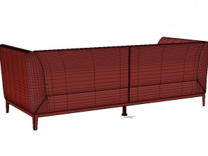 blue velvet sofa Modelo 3D