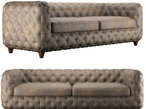 desire vintage eco 3 seater leather 3D Model