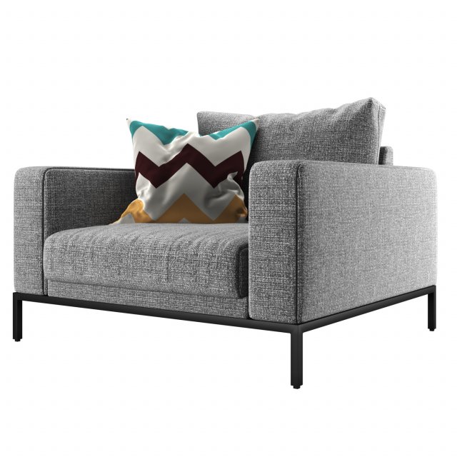 delavega c207 armchair 3D Model .c4d .max .obj .3ds .fbx .stl .blend 