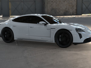 Porsche Taycan EV 2021 3D Model