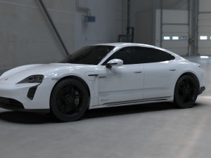 Porsche Taycan EV 2021 3D Model