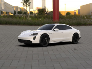Porsche Taycan EV 2021 3D Model