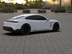 Porsche Taycan EV 2021 3D Model