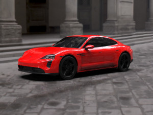 Porsche Taycan EV 2021 3D Model