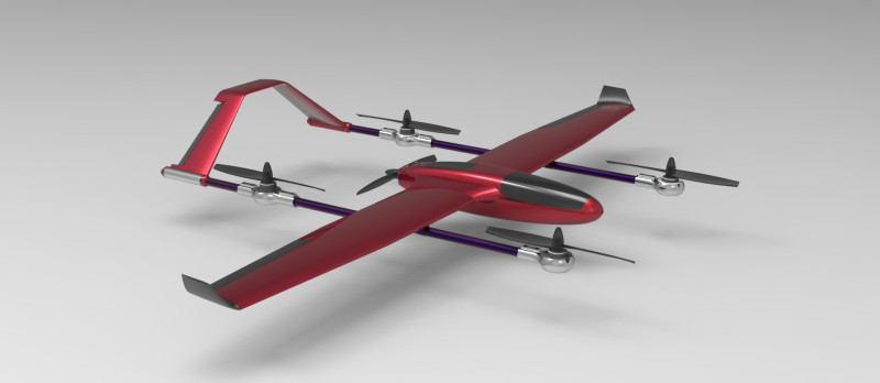 AIRCRAFT DRONE CAD MODEL 3D Model .c4d .max .obj .3ds .fbx .stl .blend 