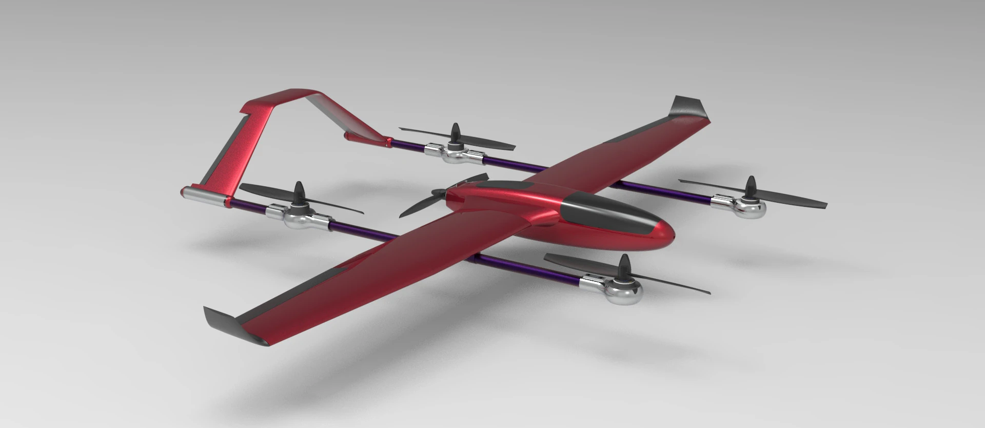 AIRCRAFT DRONE CAD MODEL 3D Model .c4d .max .obj .3ds .fbx .stl .blend