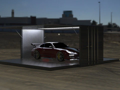 Car Container StorageShipping Container 3D CAD Model 3D Model