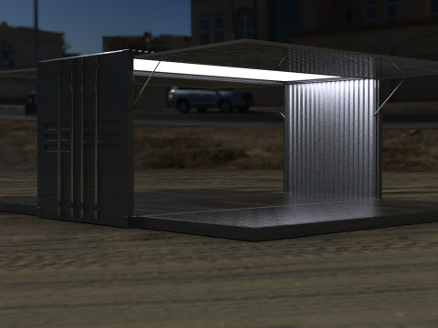 Car Container StorageShipping Container 3D CAD Model 3D 모델