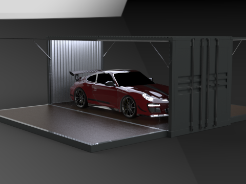 Car Container StorageShipping Container 3D CAD Model 3D Model