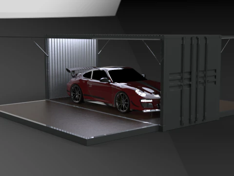 Car Container StorageShipping Container 3D CAD Model 3D Model