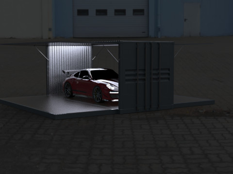Car Container StorageShipping Container 3D CAD Model 3D Model