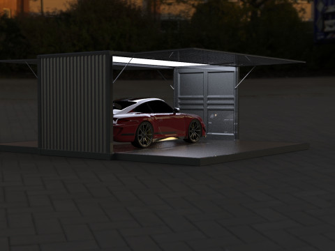 Car Container StorageShipping Container 3D CAD Model 3D Model