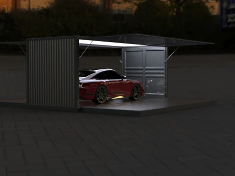 Car Container StorageShipping Container 3D CAD Model 3D Model