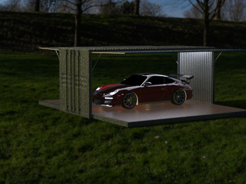 Car Container StorageShipping Container 3D CAD Model 3D Model