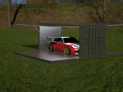 Car Container StorageShipping Container 3D CAD Model 3D Model