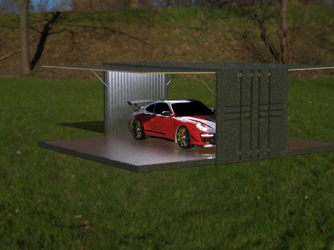 Car Container StorageShipping Container 3D CAD Model 3D Model