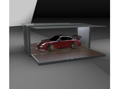 Car Container StorageShipping Container 3D CAD Model 3D Model