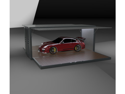 Car Container StorageShipping Container 3D CAD Model 3D Model