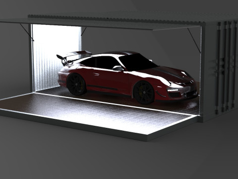 Car Container StorageShipping Container 3D CAD Model 3D Model