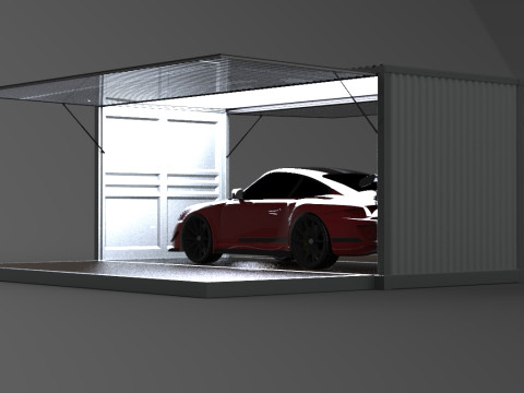 Car Container StorageShipping Container 3D CAD Model 3D Model