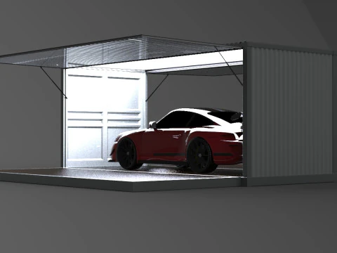 Car Container StorageShipping Container 3D CAD Model 3D Model
