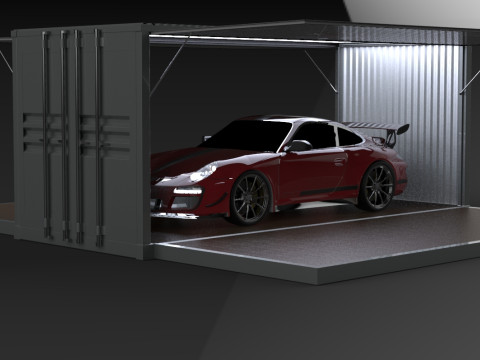 Car Container StorageShipping Container 3D CAD Model 3D Model