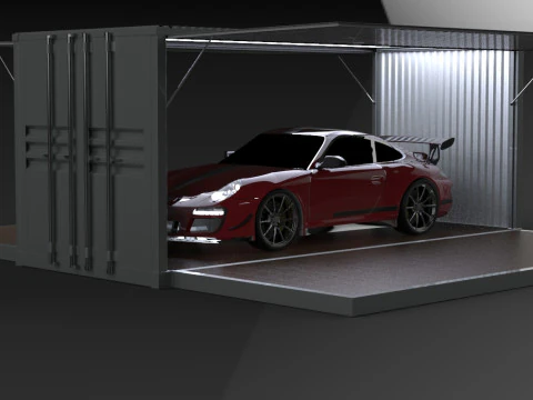 Car Container StorageShipping Container 3D CAD Model 3D Model