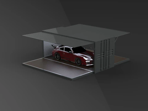 Car Container StorageShipping Container 3D CAD Model 3D Model