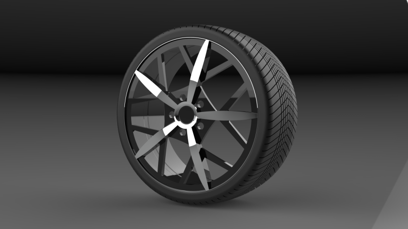STYLISH ALLOY TIRE WHEEL 3D CAD MODEL 3D मॉडल .c4d .max .obj .3ds .fbx .stl .blend 