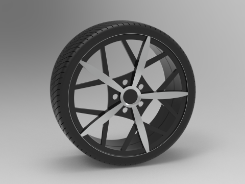 STYLISH ALLOY TIRE WHEEL 3D CAD MODEL 3D मॉडल