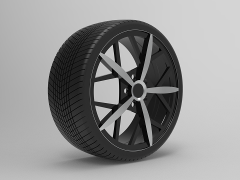 STYLISH ALLOY TIRE WHEEL 3D CAD MODEL 3D मॉडल