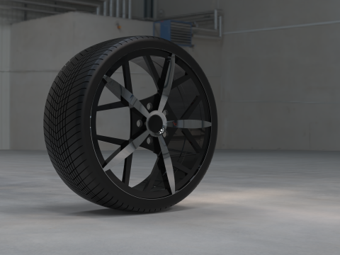 STYLISH ALLOY TIRE WHEEL 3D CAD MODEL 3D मॉडल