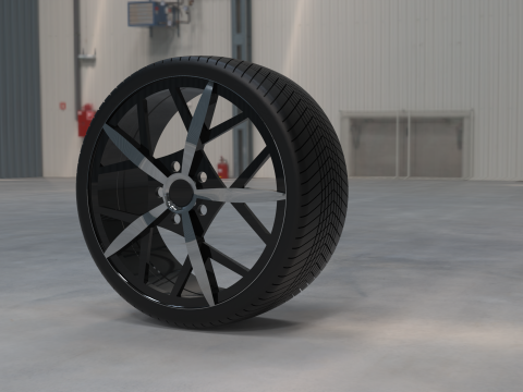 STYLISH ALLOY TIRE WHEEL 3D CAD MODEL 3D मॉडल