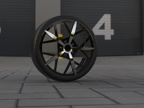 STYLISH ALLOY TIRE WHEEL 3D CAD MODEL 3D मॉडल
