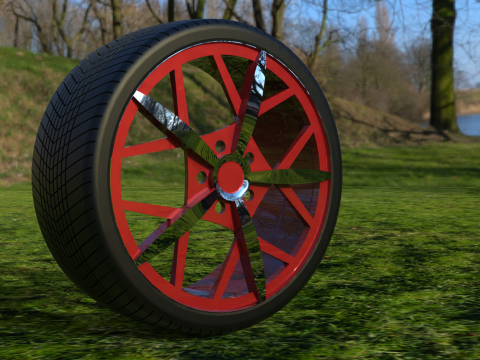 STYLISH ALLOY TIRE WHEEL 3D CAD MODEL 3D मॉडल