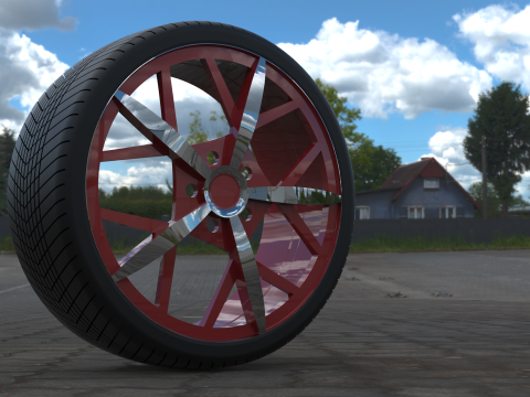 STYLISH ALLOY TIRE WHEEL 3D CAD MODEL 3D मॉडल